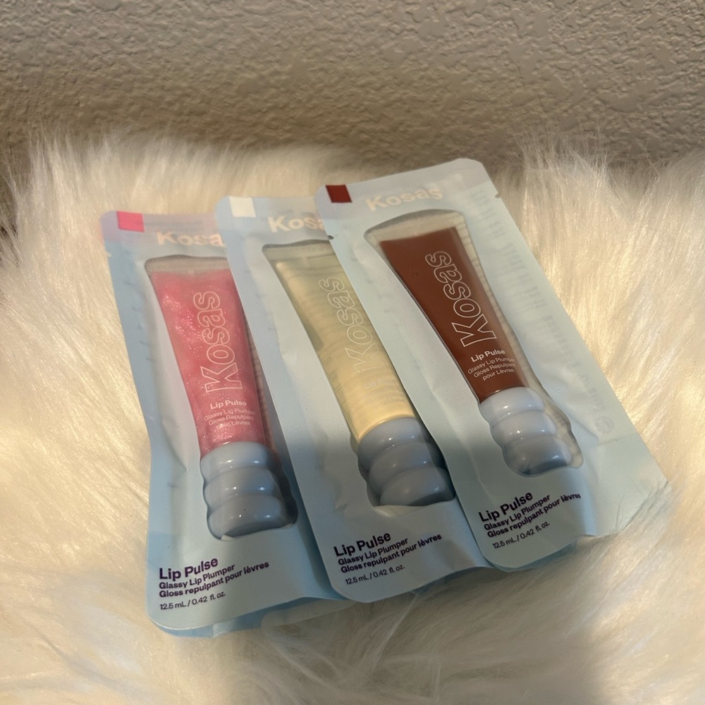 Kosas Lip Pulse Trio — Pink, Pearl, Brown Shades- New Release Lippies